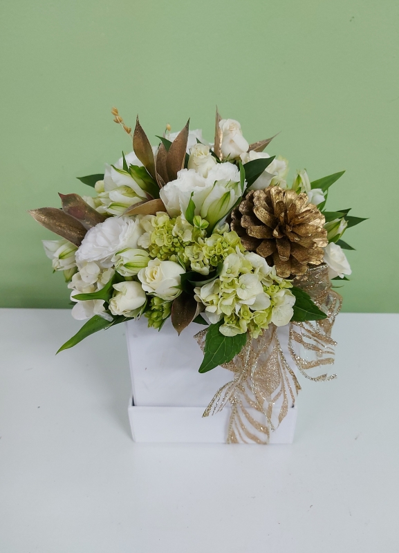 Box de flores brancas